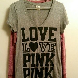 Grey PINK shirt