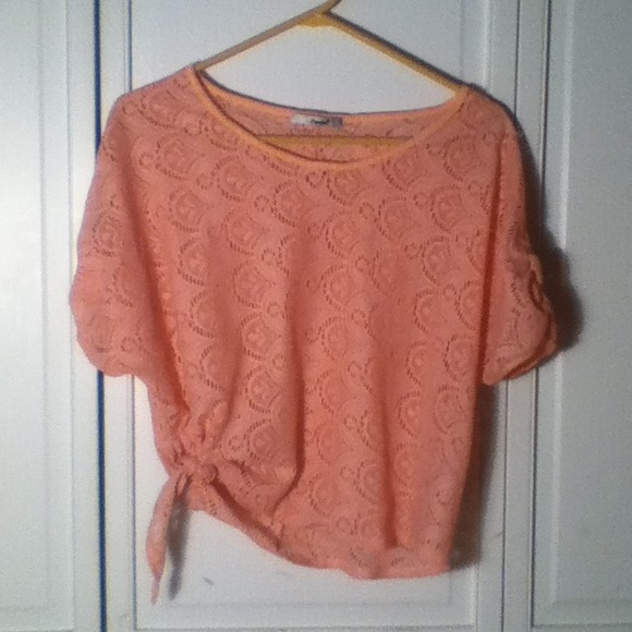 Pink tied top