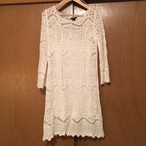 H&M White Crochet Dress