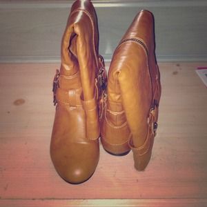 Brown fall boots