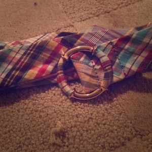Jcrew plaid belt