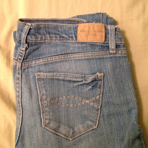 A&F medium wash bootcut jeans