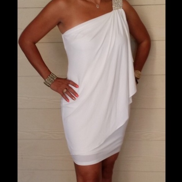 White cache cocktail dress