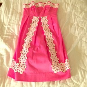 Lilly Pulitzer pink and white dress