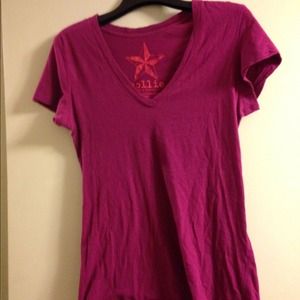 Two Nollie v-neck tees, size large.