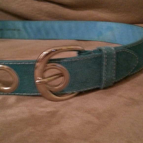 Genuine Leather, Turquoise Belt NWOT - Picture 3 of 4