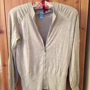 🌀Heather Grey Barneys Zip-Up Cardigan Sweater🌀