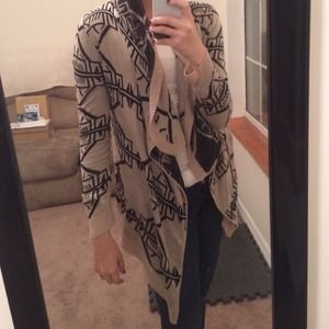 Tribal/ Aztec Black and Tan sweater