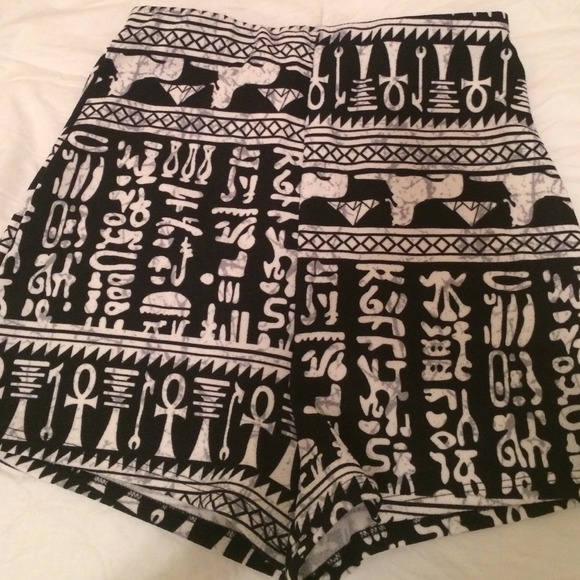 High waisted tribal print shorts!