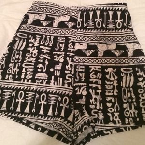 High waisted tribal print shorts!