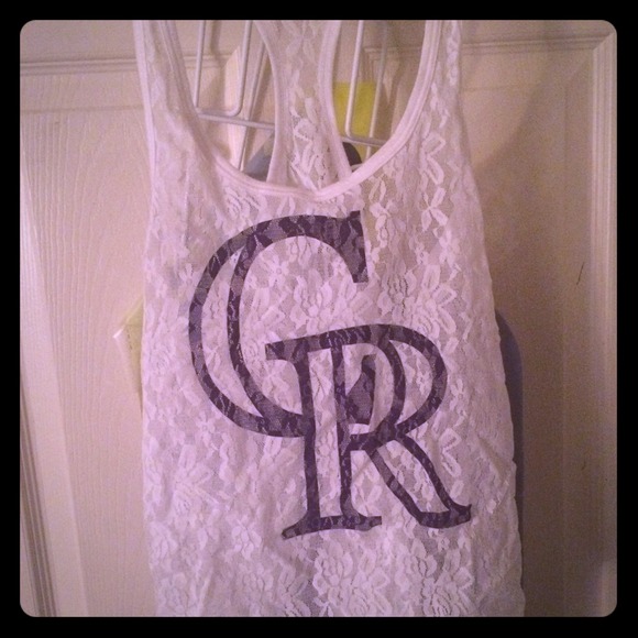 Lace racer back Colorado Rockies Tank