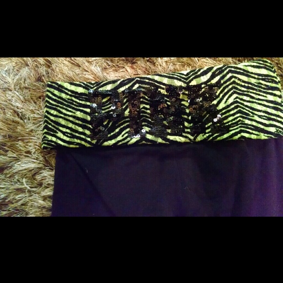 Pink VS yoga bling fold over waist pants - Picture 1 of 3