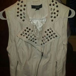 Forever 21 faux leather studded vest