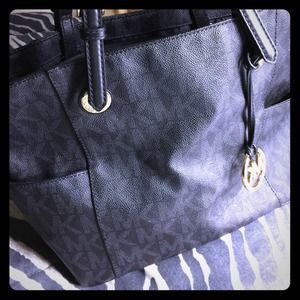 Black Jet Set Michael Kors Large Tote