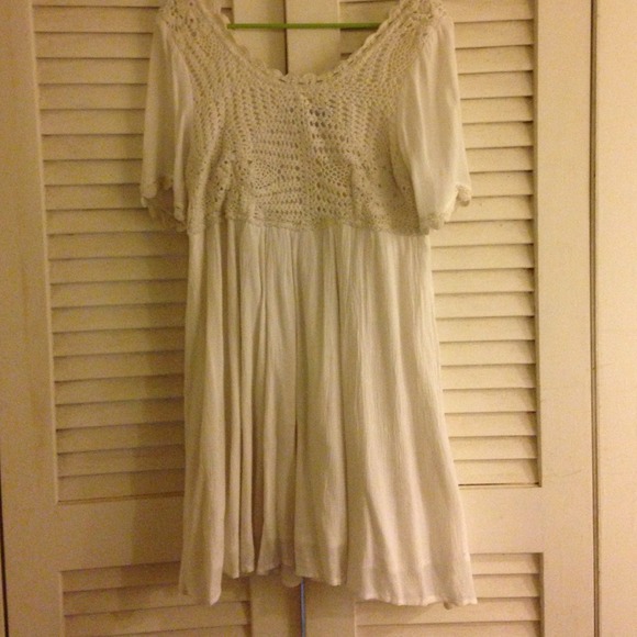 Urban outfitters white bohemian style dress