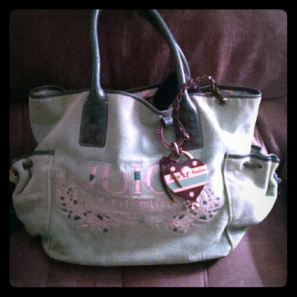 Mint green carry all juicy bag