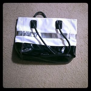 Metallic nine west tote bag