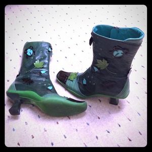 Prada Green Leather Boots