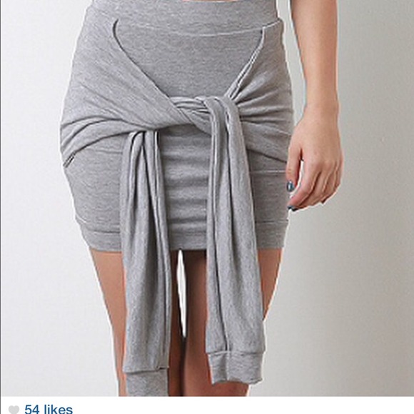 Grey skirt price is firm.