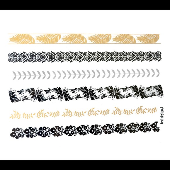Botanical Metallic Tattoos