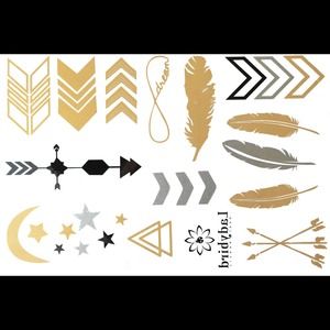 Compass Metallic Tattoos