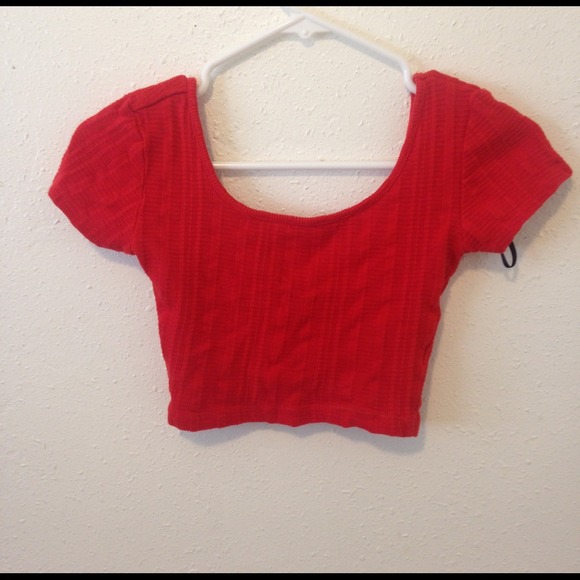 Red crop top