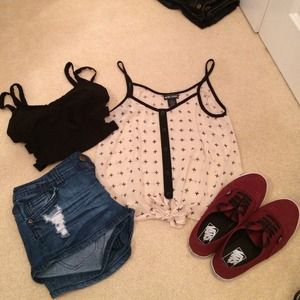 Noodle Strapped Cross Tank👼