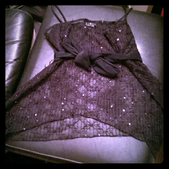 Sheer glitter top