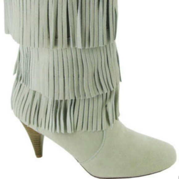 Shoes - White suede boots 💜HOST PICK💜