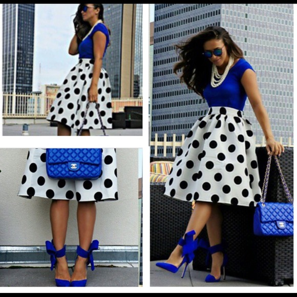 Dresses & Skirts - Polka dot skater skirt