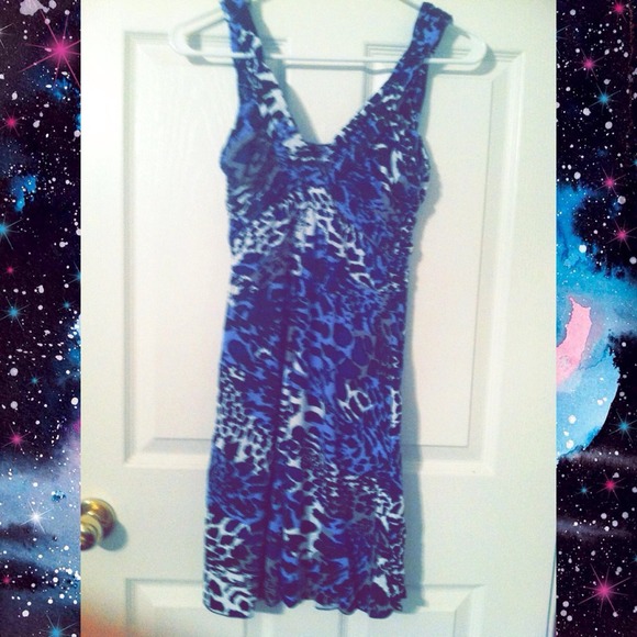 Blue leopard print dress!😍 - Picture 1 of 1
