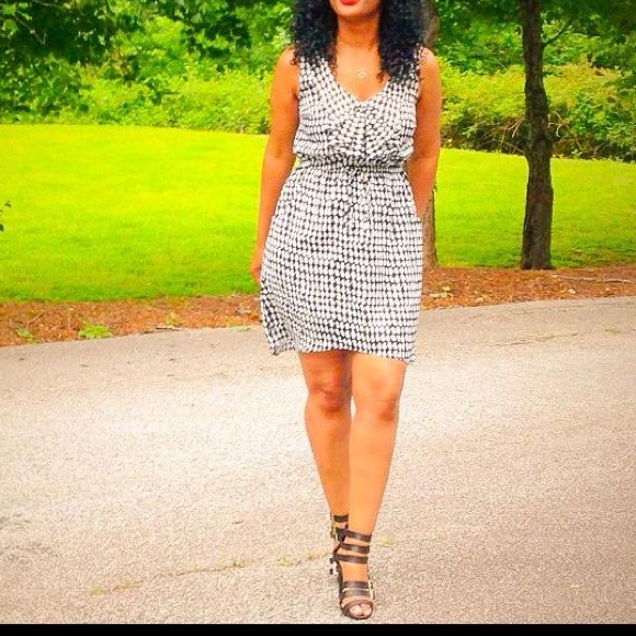 Black & White high-low dress
