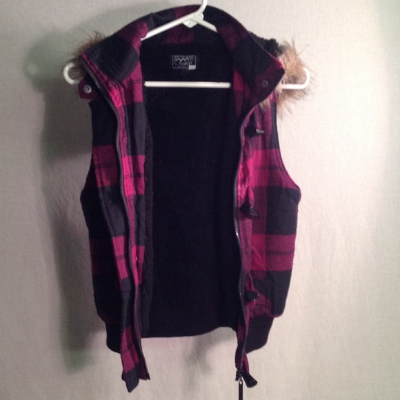 Ashley Pink Plaid Vest