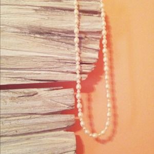 Faux pearl necklace