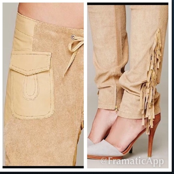 💜bundled Free People suede  fringe pant - Picture 3 of 4