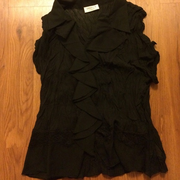 DRESS-U-11 sheer black blouse.