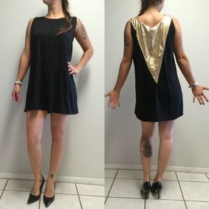 Black and gold party dress/tank