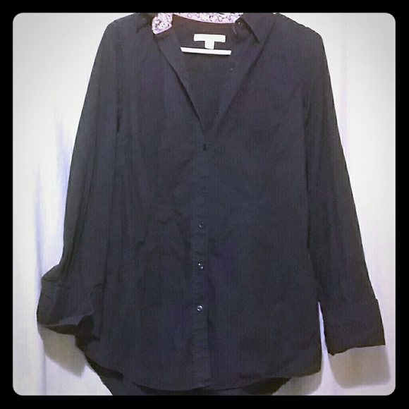 Navy Blue button-up top