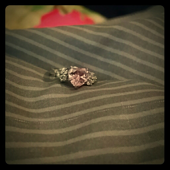 Pink heart ring