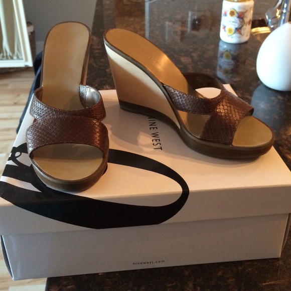 Nine West snakeskin sandals