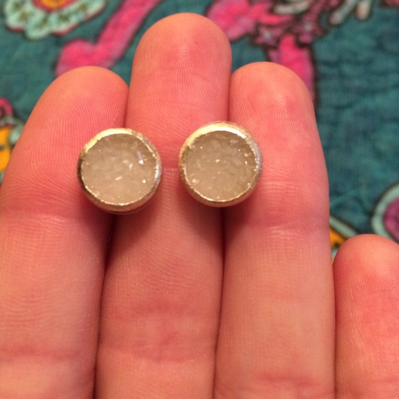 Nina Nguyen Druzy Silver Stud Earrings