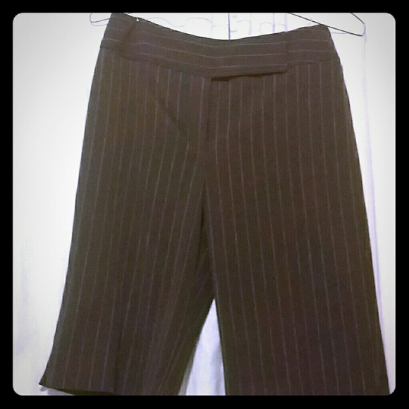 Brown pin stripped dress shorts