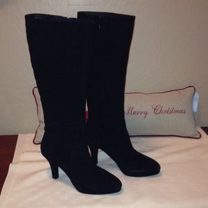 Black Faux Suede Boots