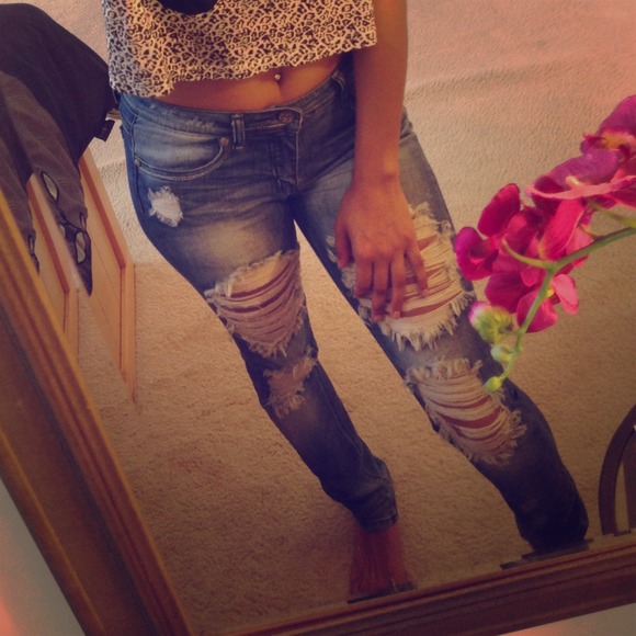 Destroyed denim