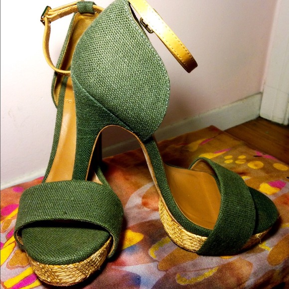 Tory Burch Burlap Ankle Strap Heels Size 6 /36 - Picture 2 of 4