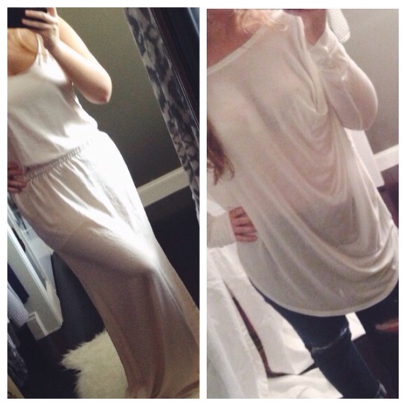 Zara Dresses & Skirts - Zara Silky Maxi Dress & Draped Top Bundle