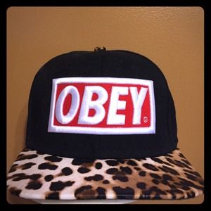 Obey Flat Bill Leopard/cheetah Green Black Hat