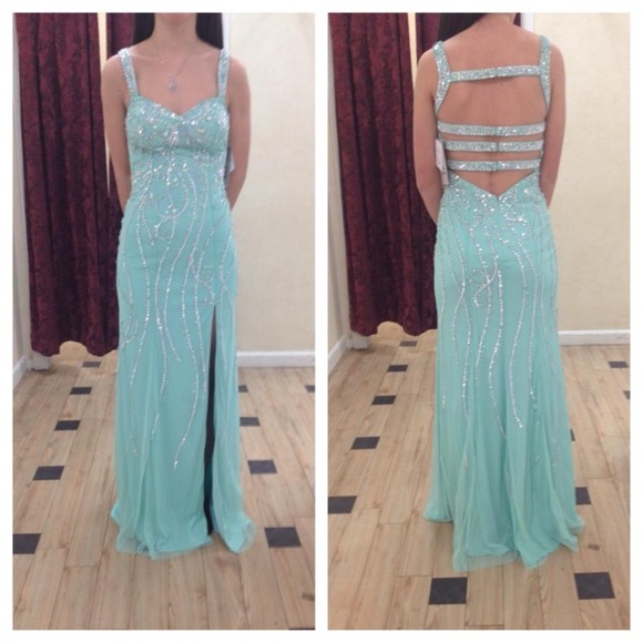 Mint green dress
