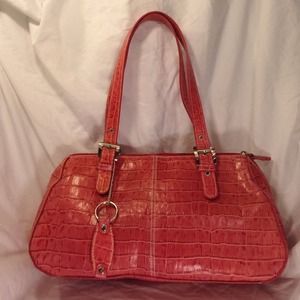 Tignanello Pink Leather "alligator" purse