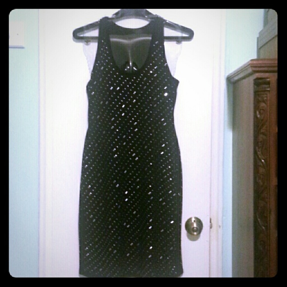 REDUCED PRICE NWOT Black w/ glitter evening dress